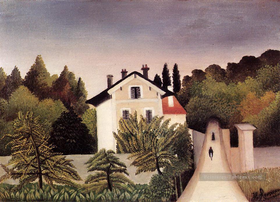 maison à la périphérie de Paris 1902 Henri Rousseau post impressionnisme Naive primitivisme Peintures à l'huile